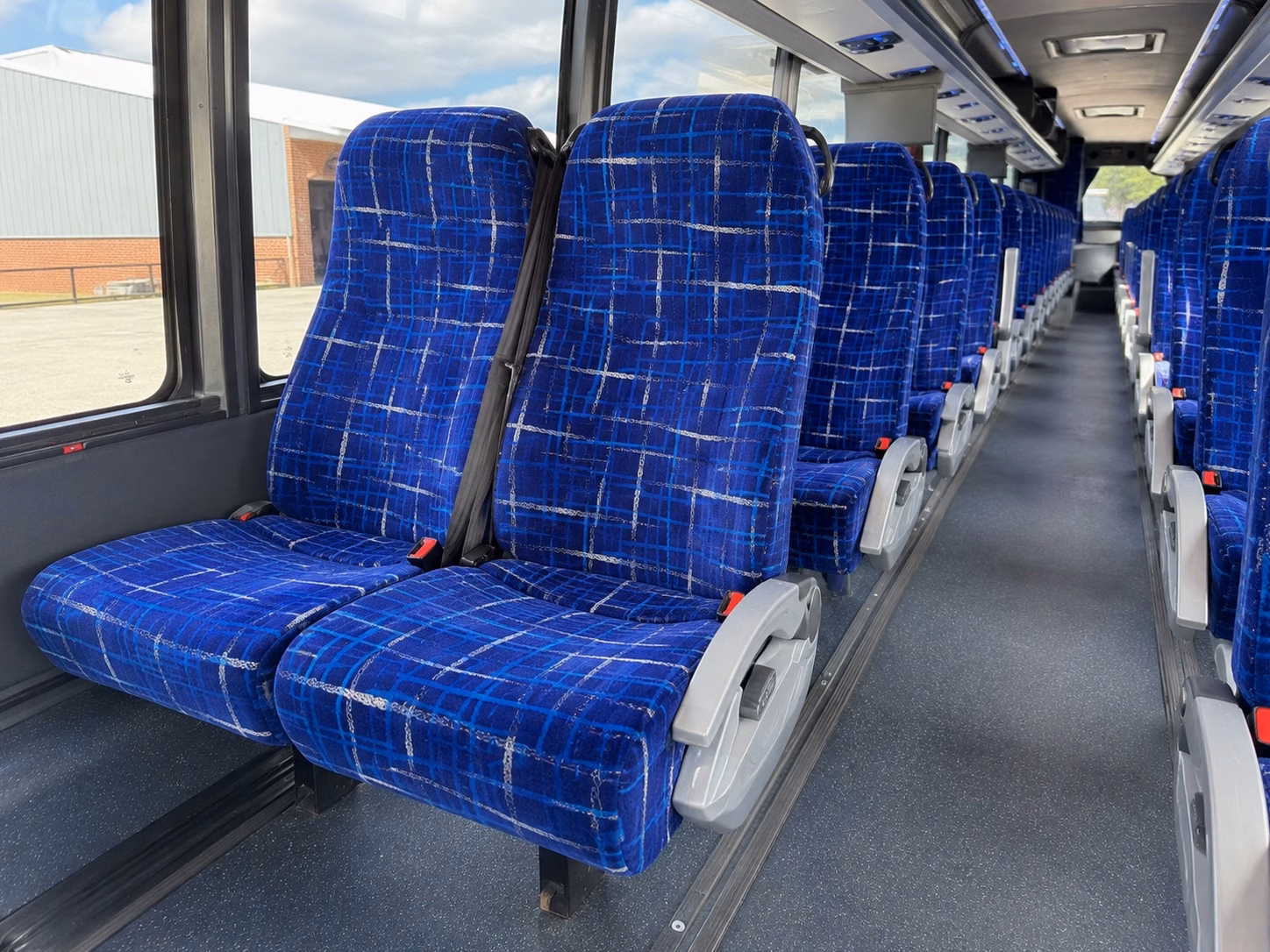56 passenger charter bus inside