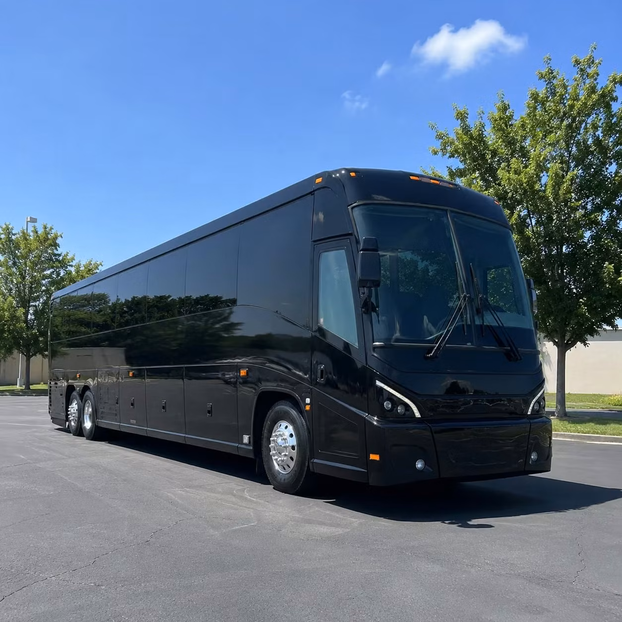 cary charter bus rental exterior