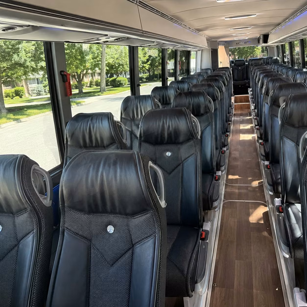 cary charter bus rental inside
